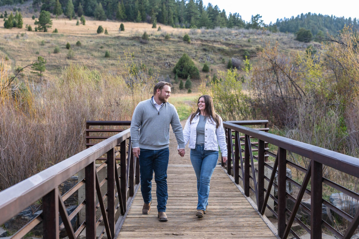 Engagement session in the Colorado foothills by Littleton photographer