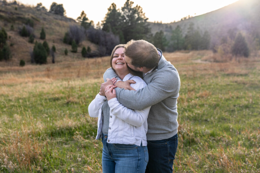 Littleton engagement photo session at Lair O' the Bear Park