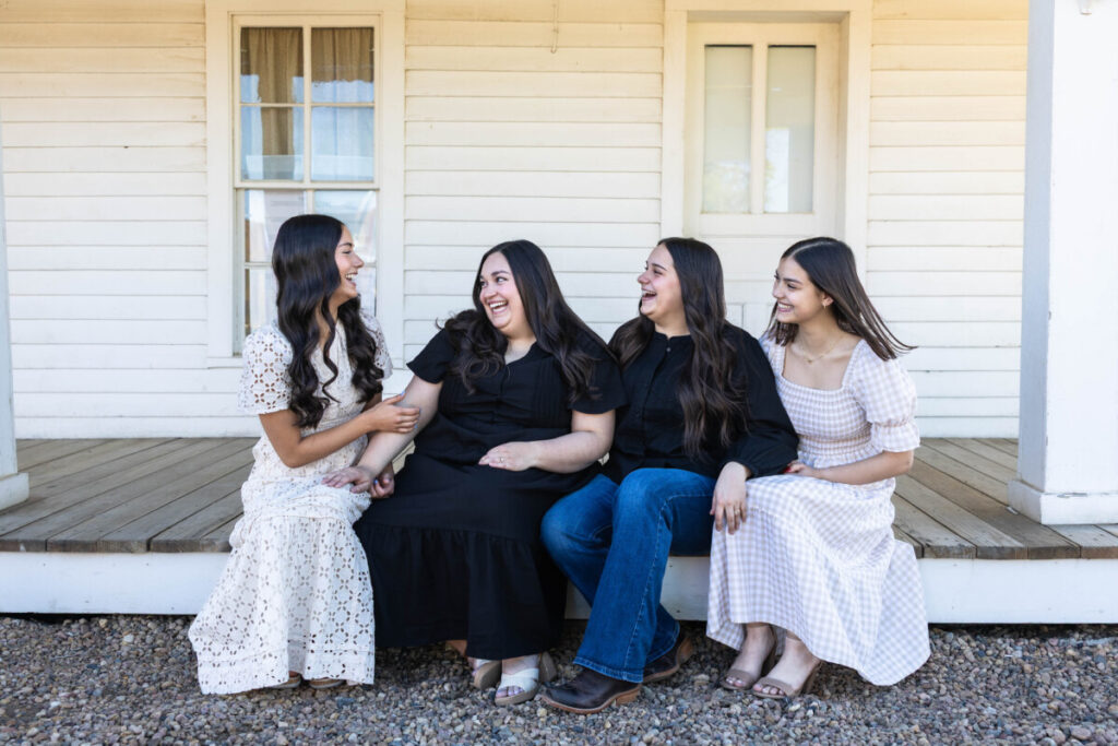 Littleton family photographer with sisters