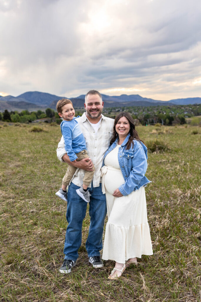 Colorado mini session with the foothills at sunset