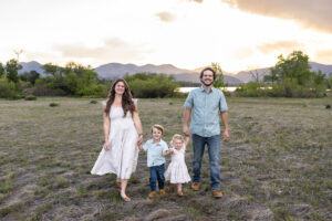 Littleton family photographer in Colorado with foothills