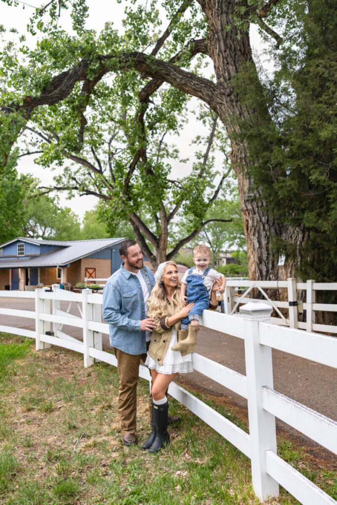 Family fun at the farm photo session in Colorado