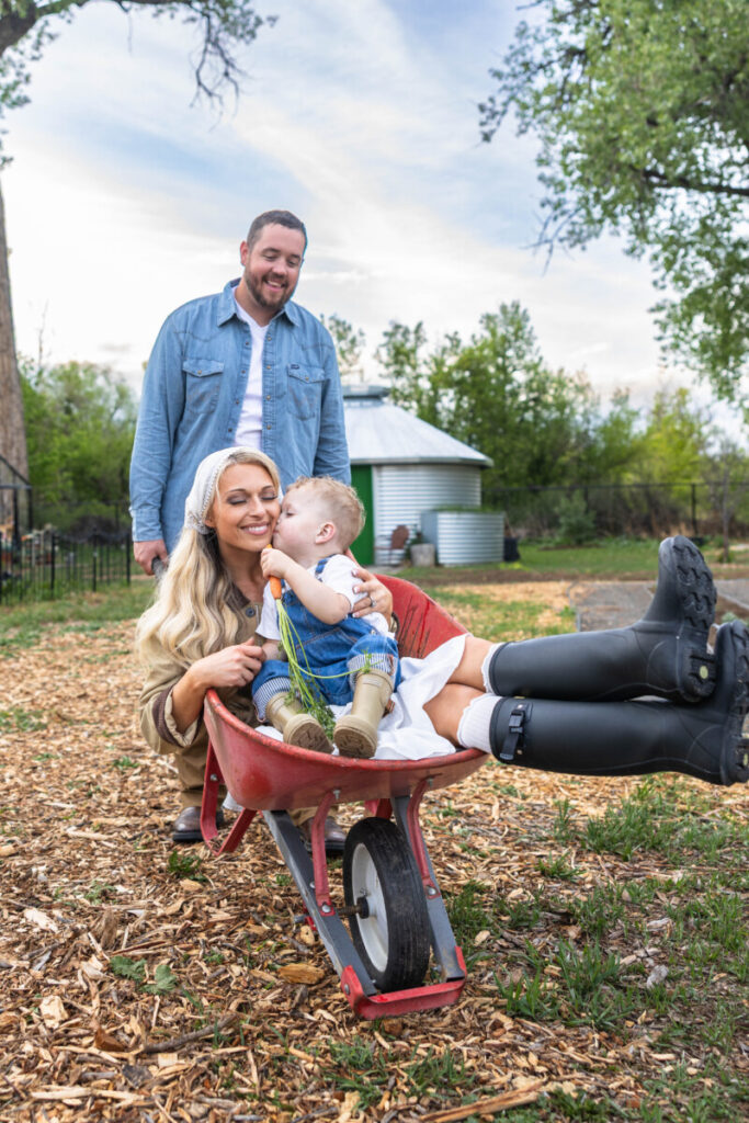 Littleton family photography session on a farm in Colorado