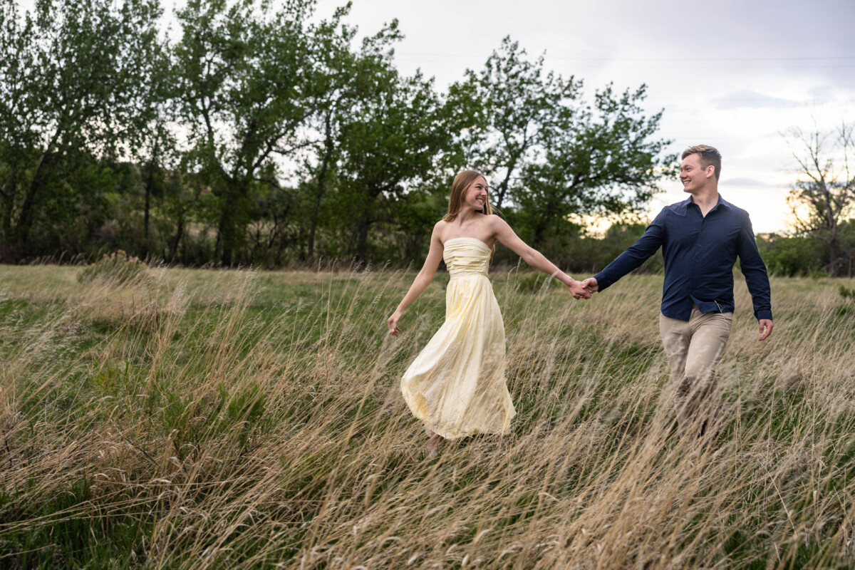 Future wife and groom in Colorado