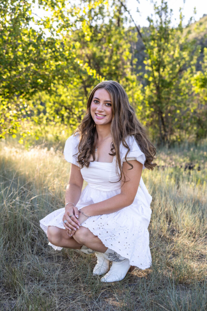 Sunset senior photo session in Colorado