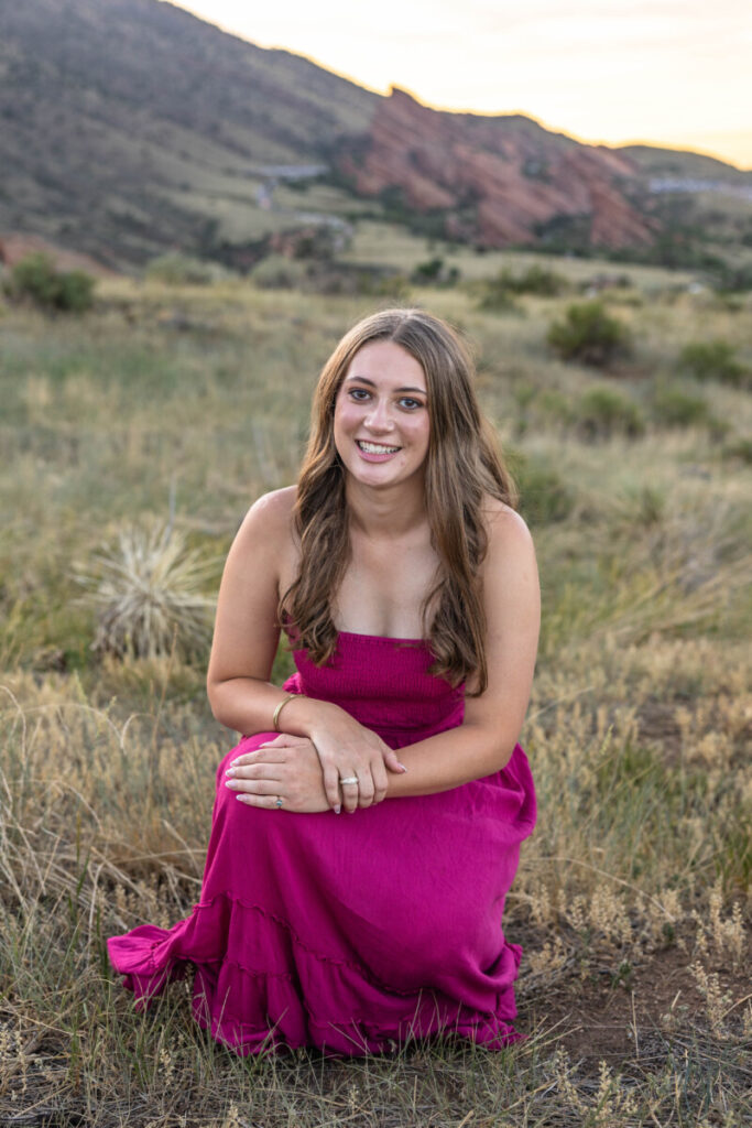 Colorado high school senior photography portraits with Red Rocks