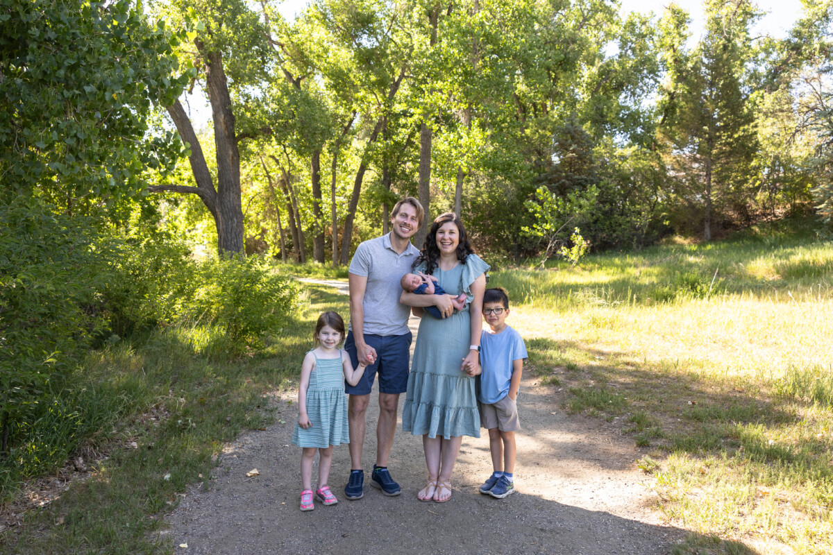 Littleton family photographer in Colorado with baby and kids