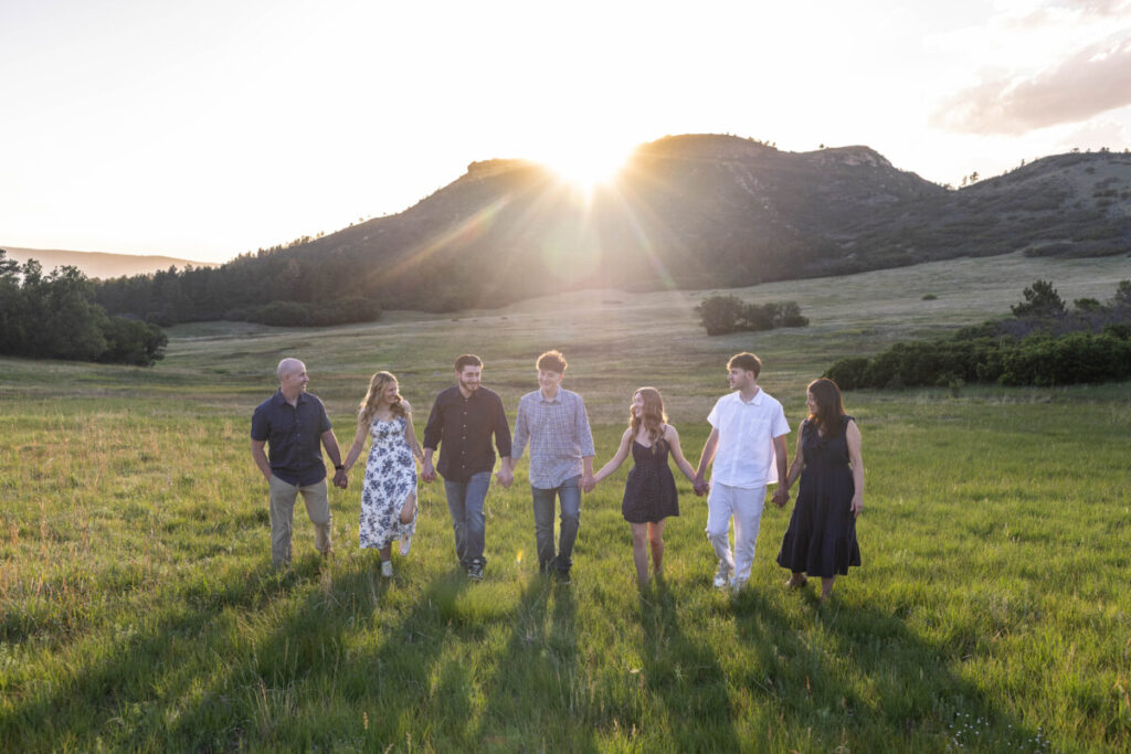 Sunset family photography at Dawson's Butte in Colorado