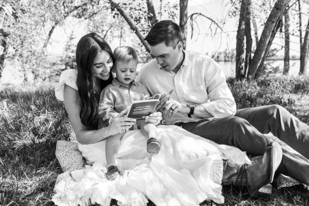 Family photography session with toddler in Colorado