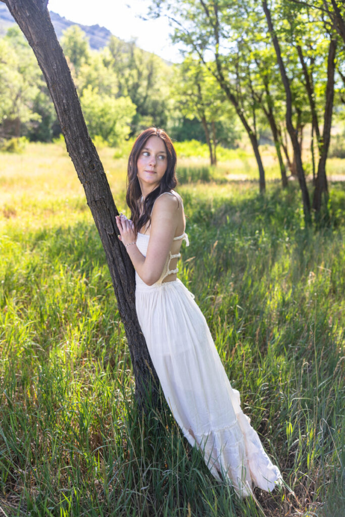 Colorado photography photo session of a high school senior in a field
