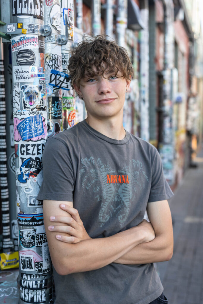 Littleton high school urban senior session