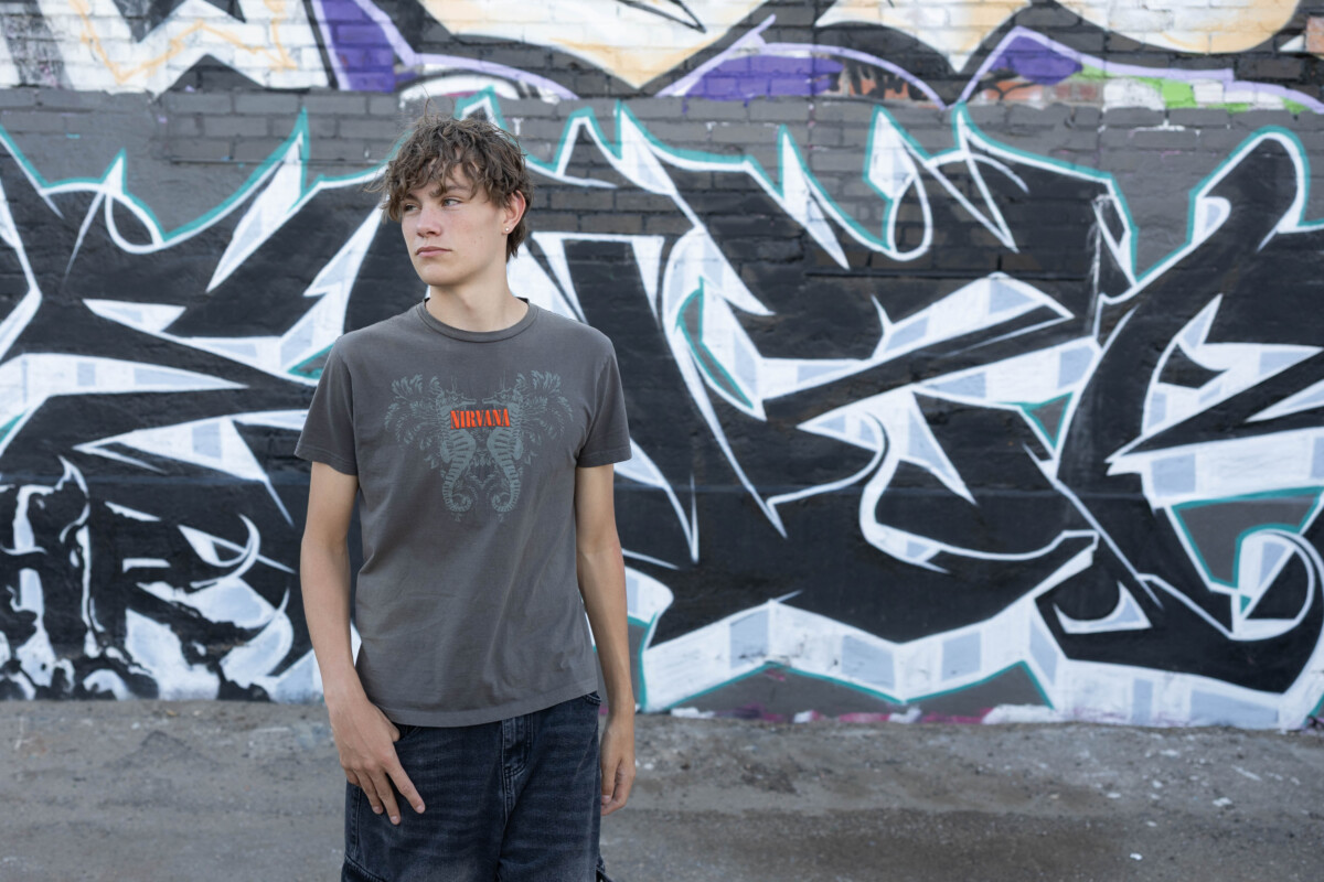 Colorado urban photographer of teen boy in Denver