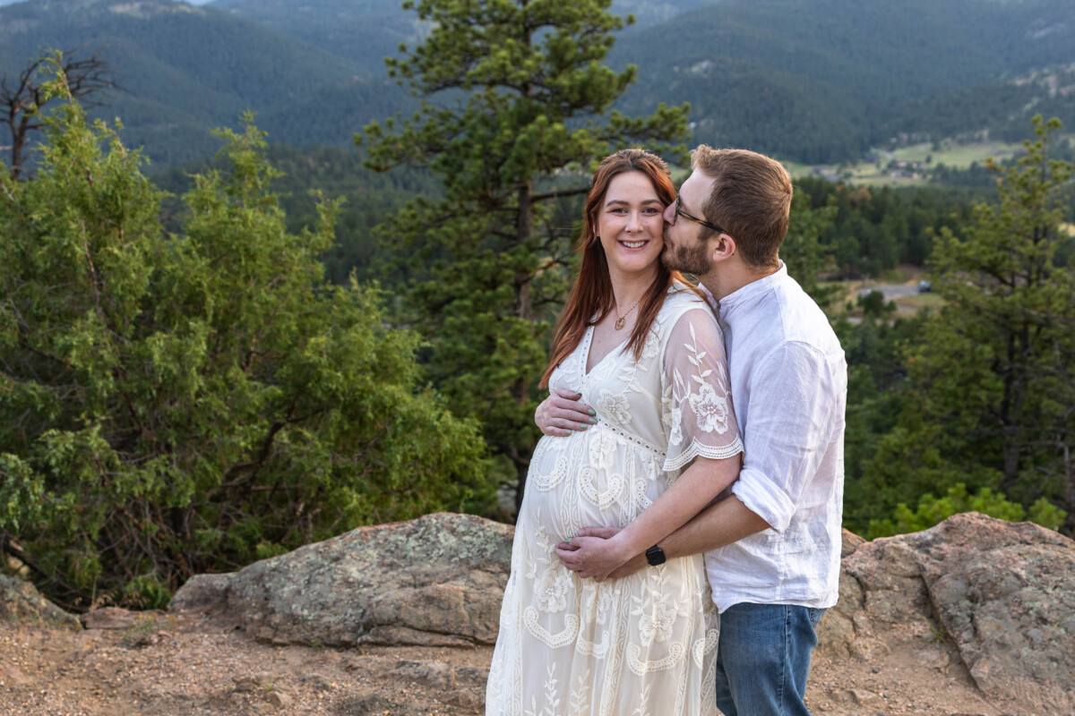 Colorado maternity and baby photography session with mountain views
