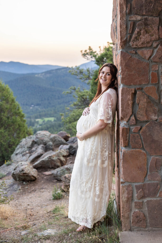 Colorado baby and maternity photo session with mountain views