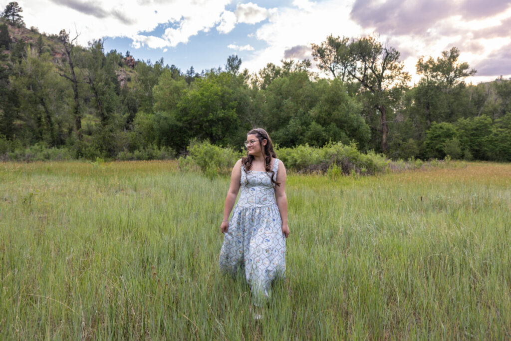 Sunset photography in Colorado with a high school senior