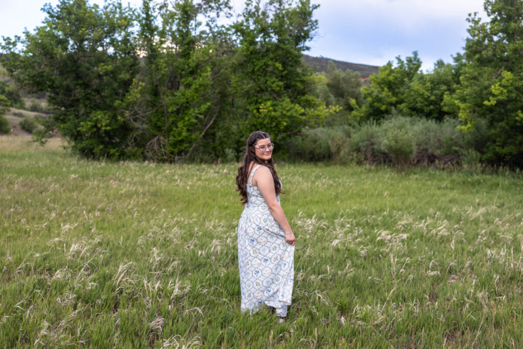 Littleton senior photographer at Lair O' the Bear in Colorado