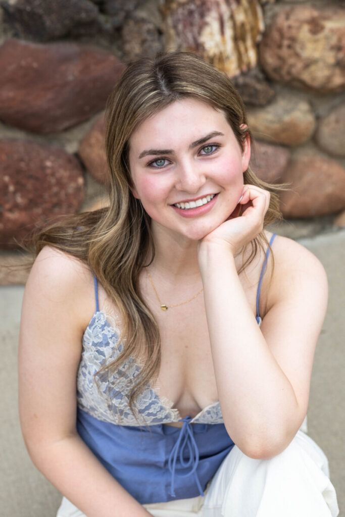 Littleton high school senior photo session at the Highlands Ranch Mansion