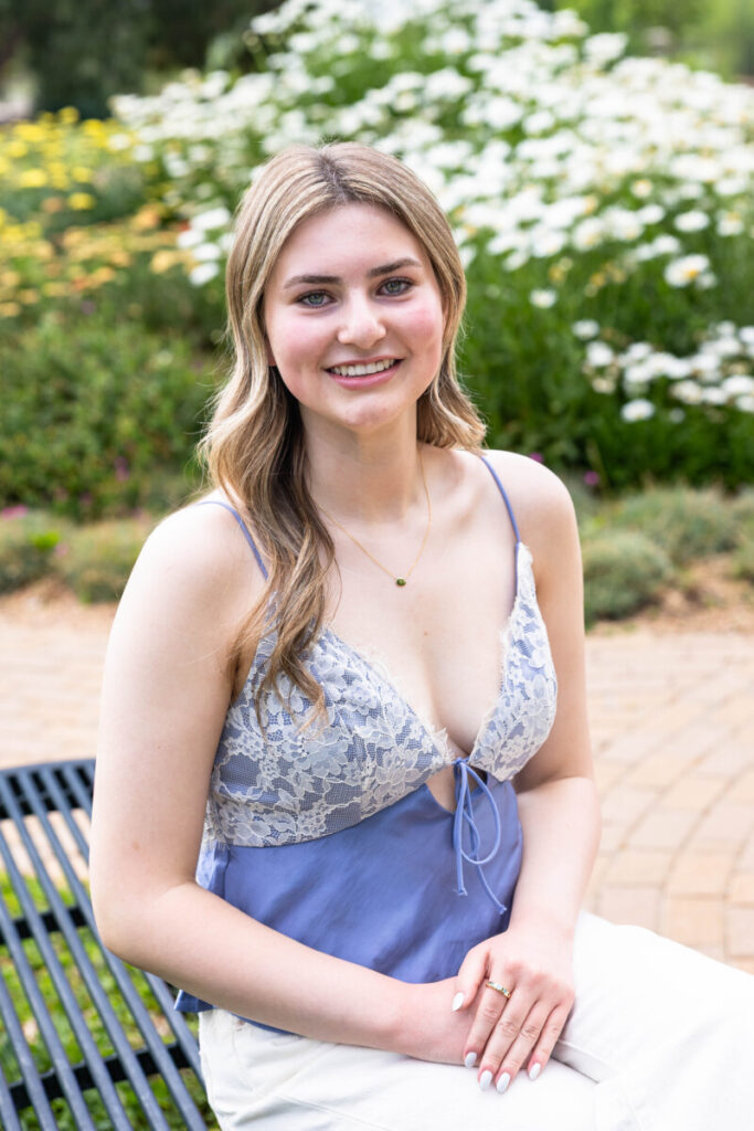 Colorado senior photographer with flowers