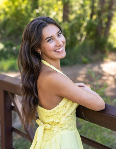 High school senior photographer in Littleton with teenage girl