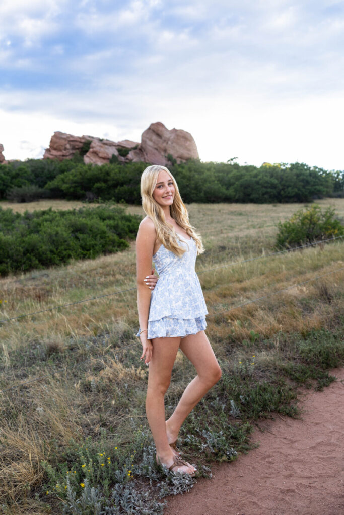 Red Rocks in Colorado high school senior teenager photography session