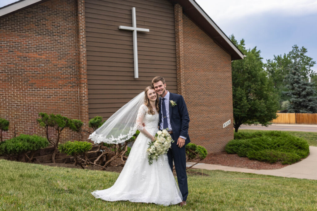 Colorado Baptist wedding in church