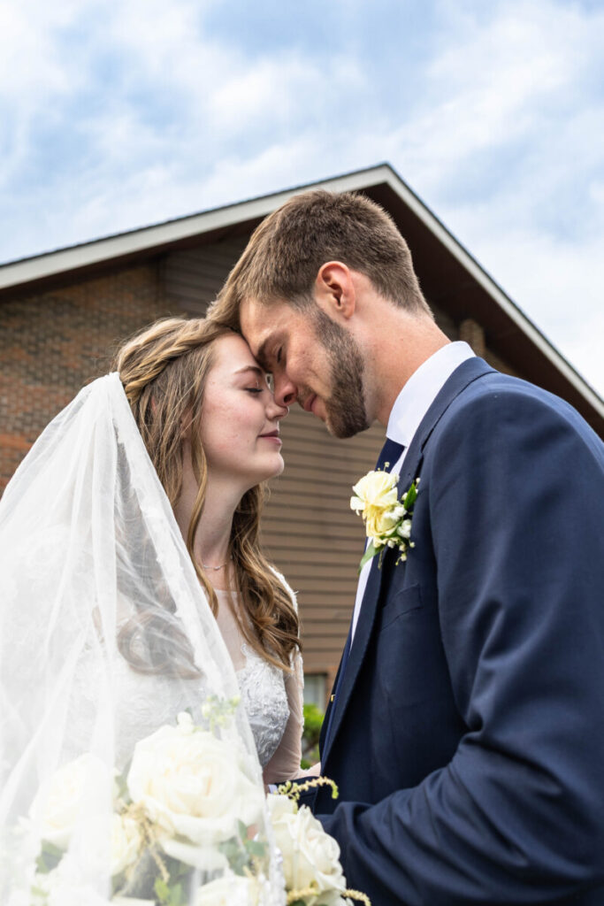 Colorado bride and groom at their wedding