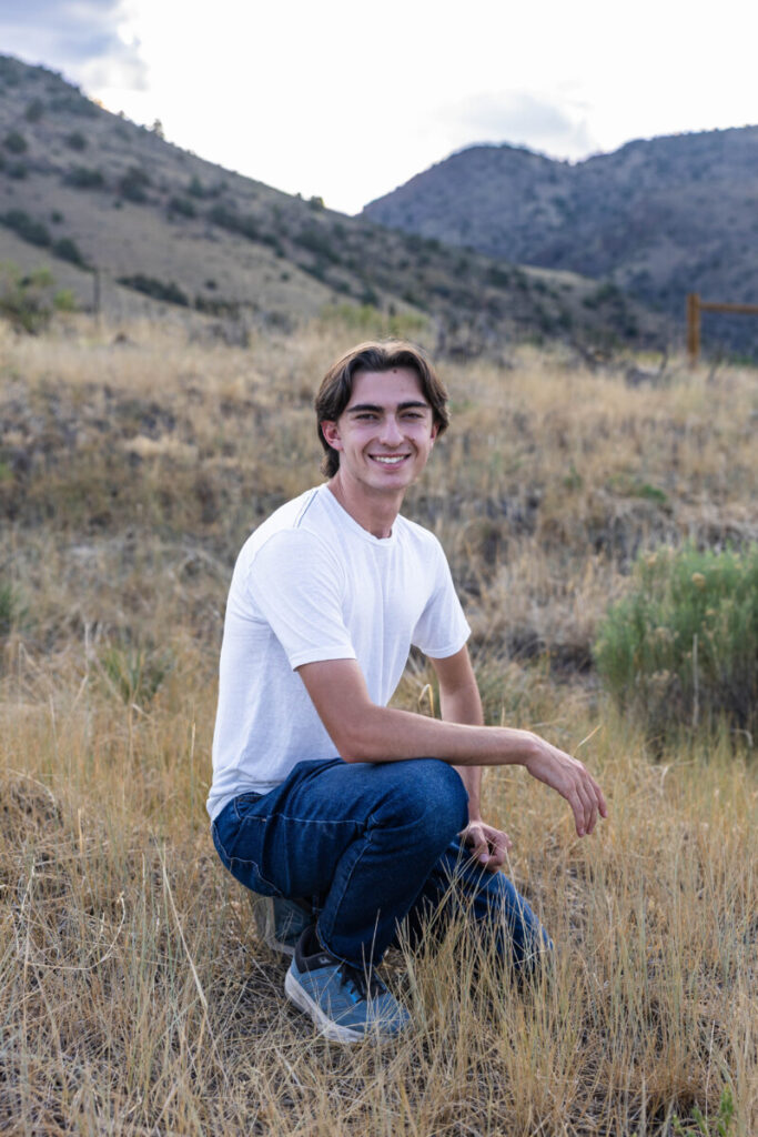Littleton senior photographer at Mt. Falcon in Colorado