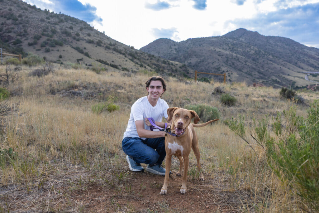 Colorado high school senior photographer with dog