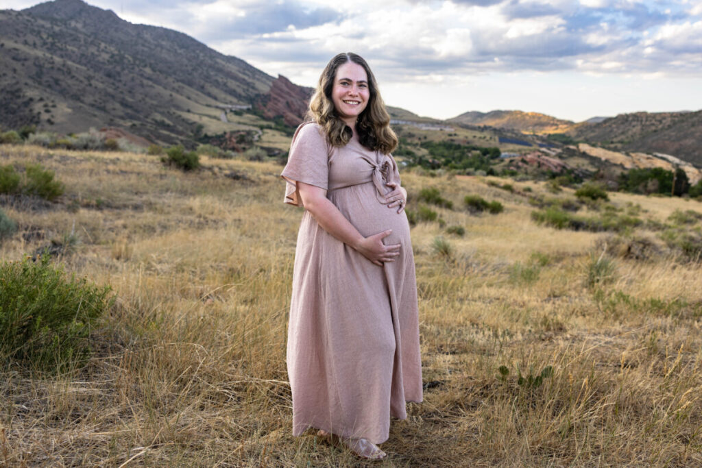 Colorado baby and maternity photography session with red rocks