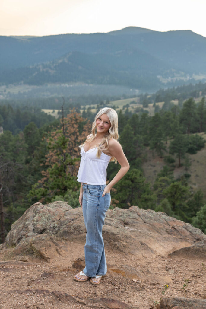 Littleton senior photography session in the Colorado mountains