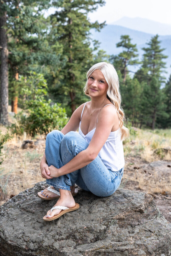 High school senior photo session in the Colorado foothills