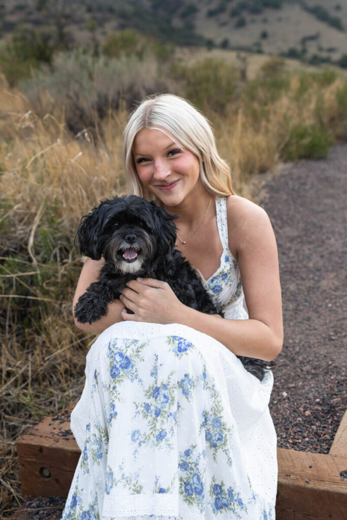 Colorado senior photography session with a dog