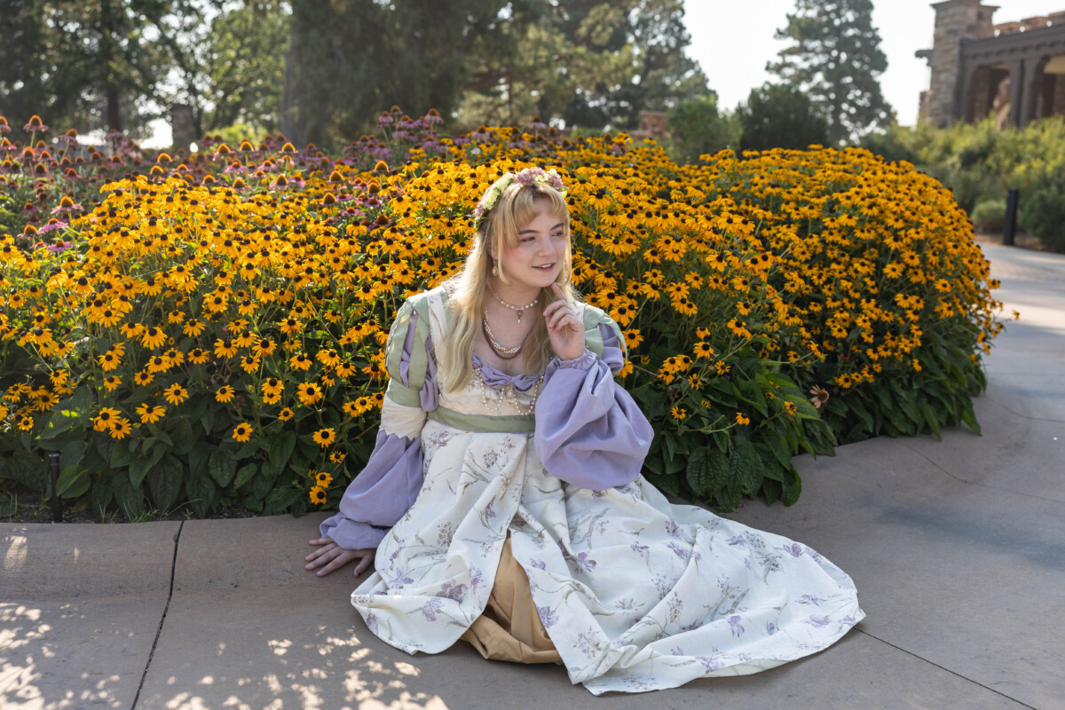 Colorado teen senior girl as princess for photo session