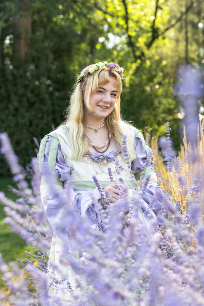 Flowers and a teen girl for a high school photography session in Colorado