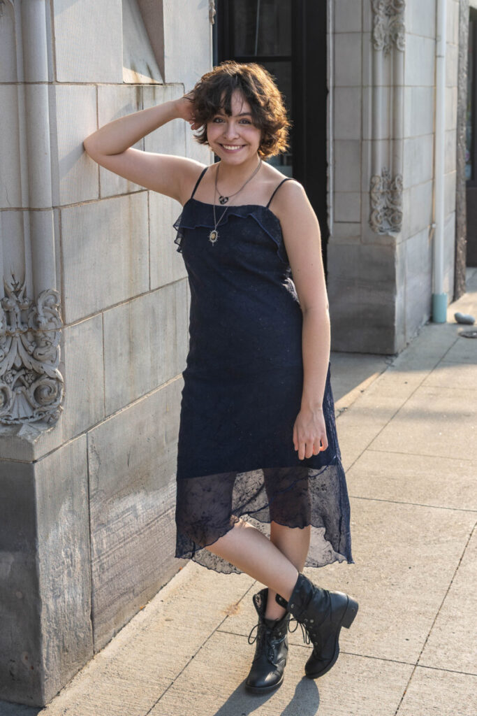 Colorado high school senior photographer in Historic Downtown Littleton for an urban vibe