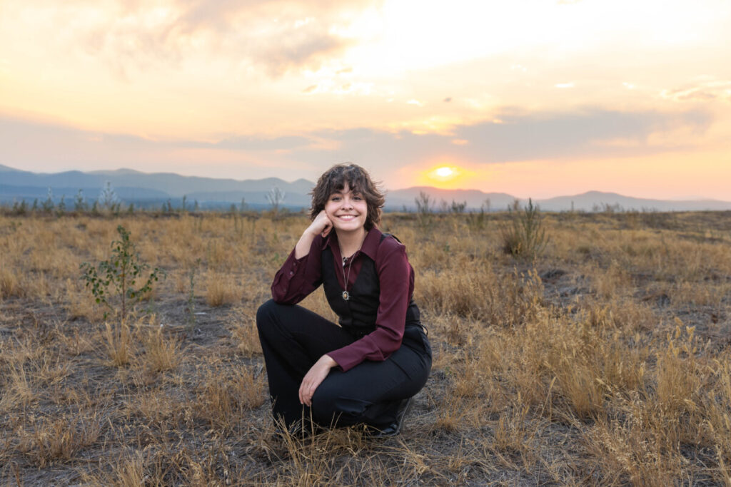Colorado sunset high school senior photography session