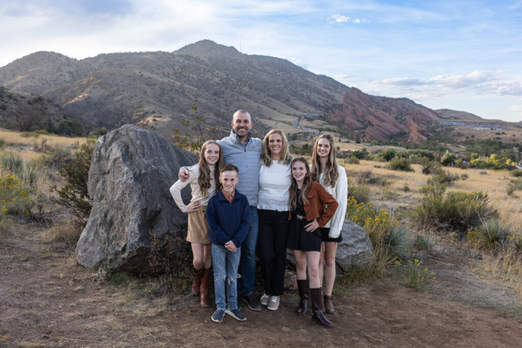 Littleton Colorado family photographer with Red Rocks and the foothills