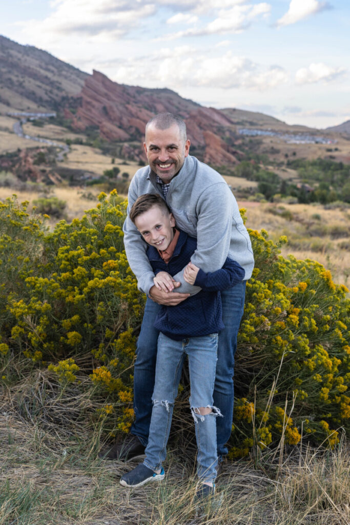 Colorado family photography session with father and son