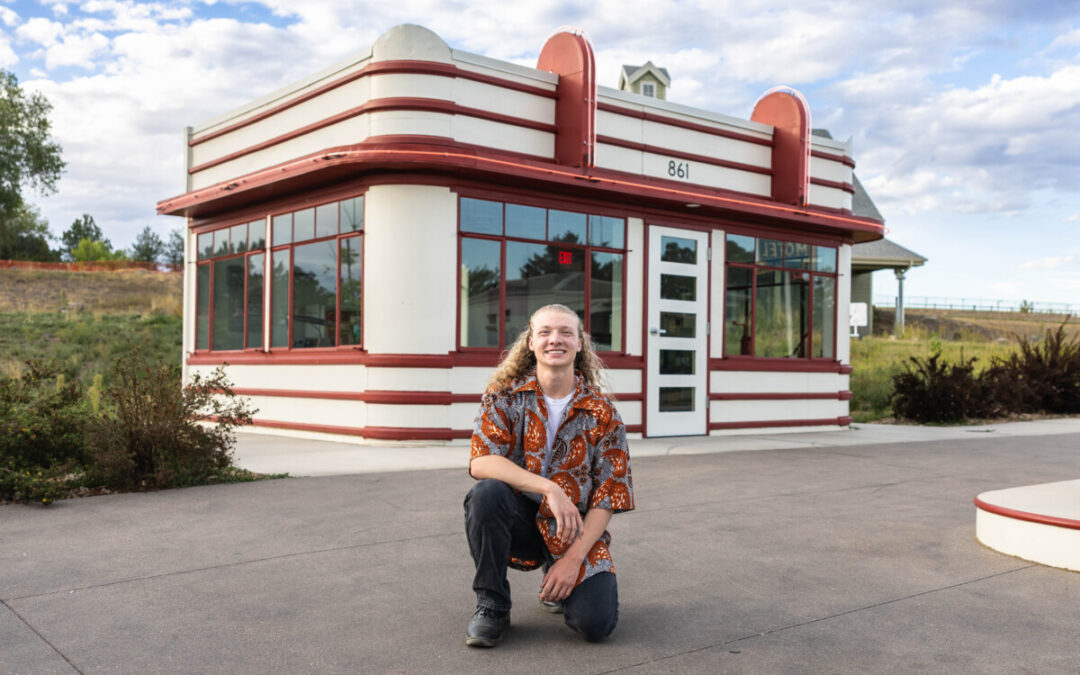 High school senior photo session for James in Lakewood, Colorado