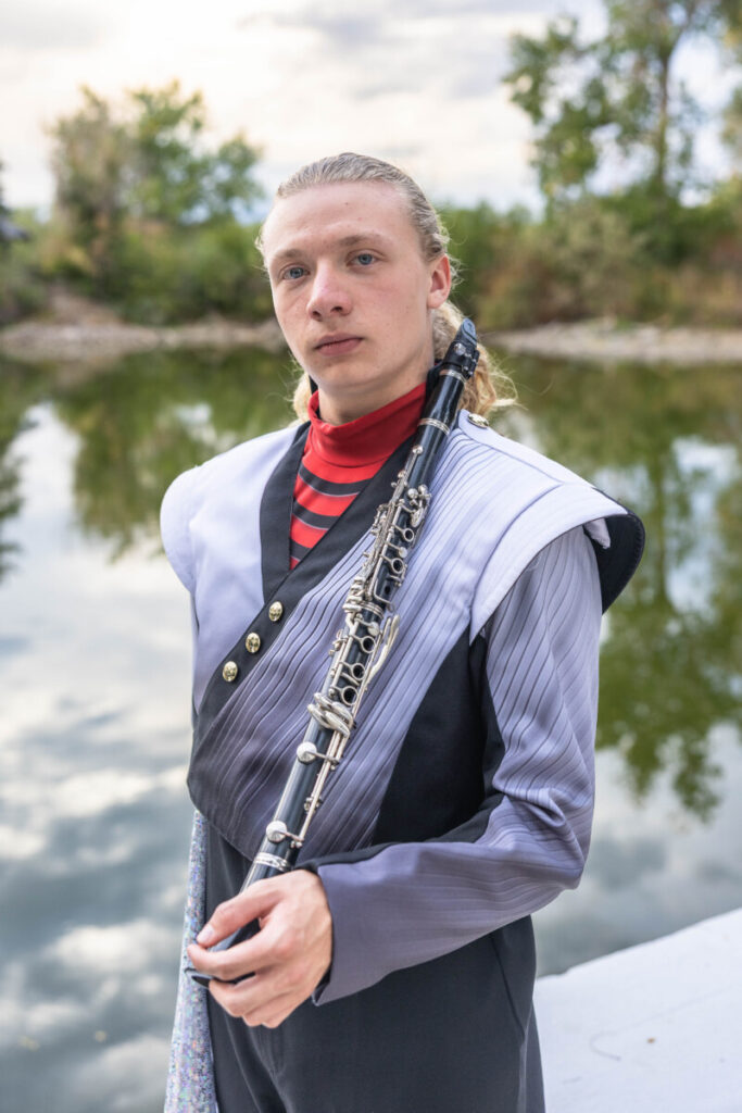 Littleton high school marching band photographer for teen with clarinet