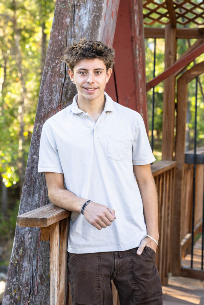 Littleton high school senior teen photography session on bridge