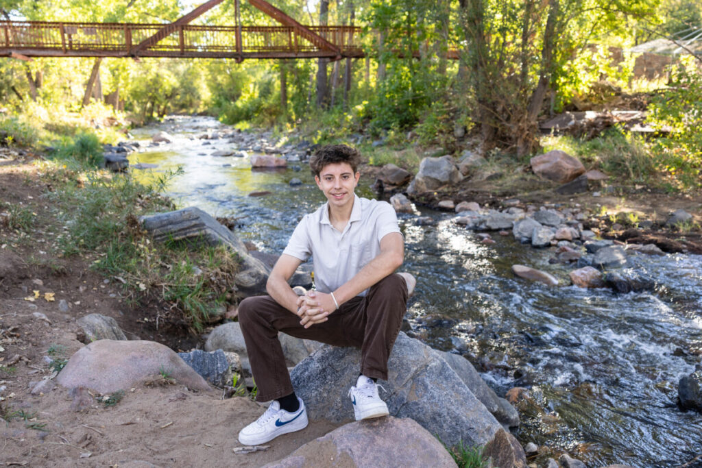 Colorado high school senior photographer along the river