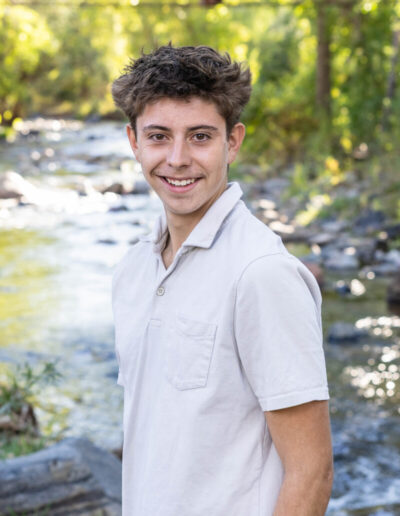 Colorado high school senior photography session along a river