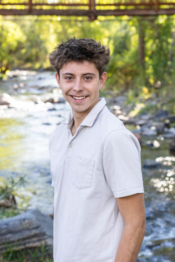 Colorado high school senior photography session along a river