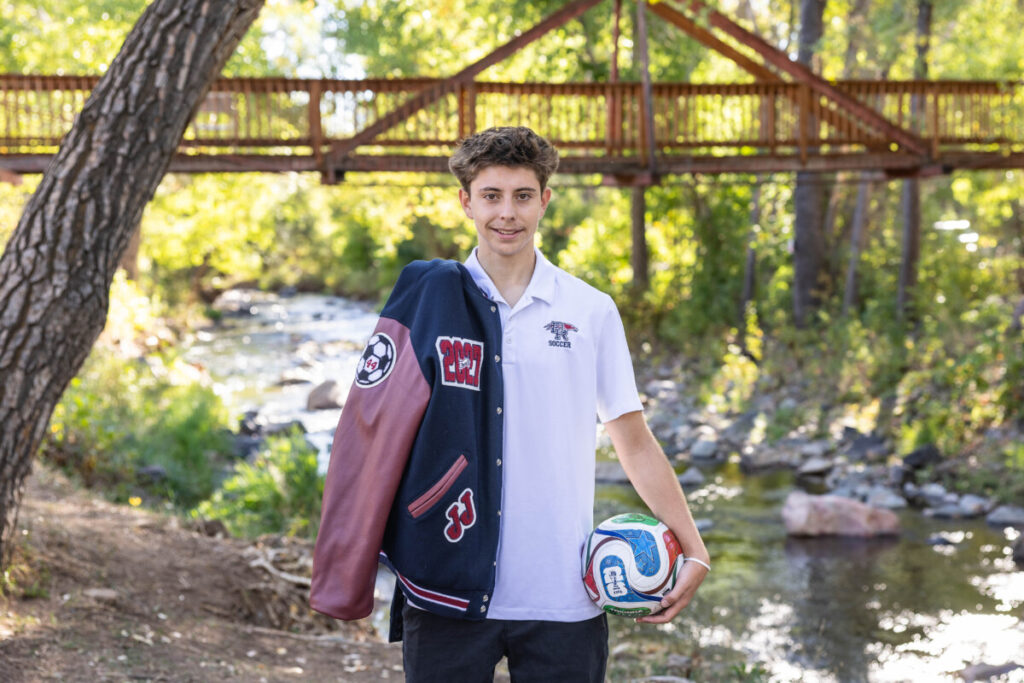 Colorado high school senior photographer for Dakota Ridge soccer player