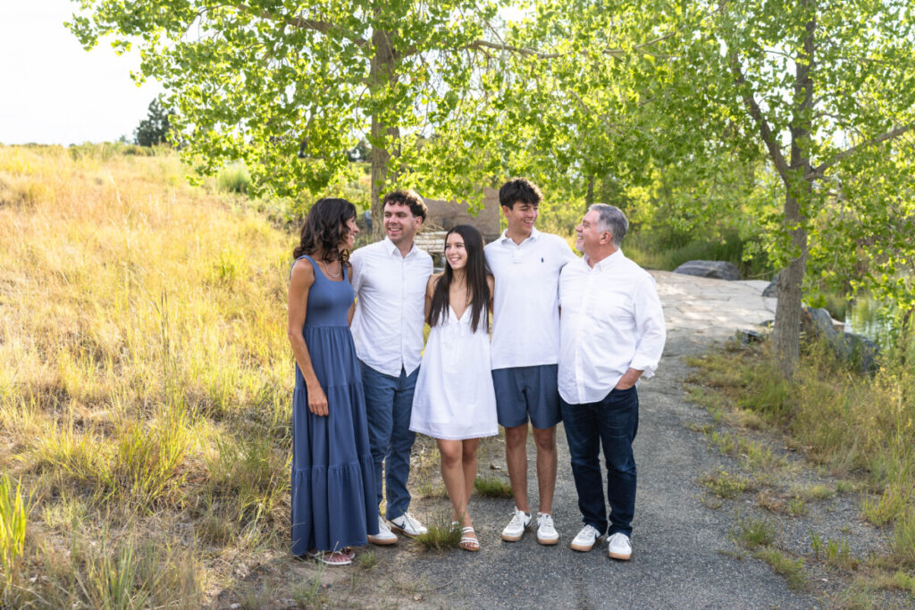 Colorado family photographer near Littleton at sunset
