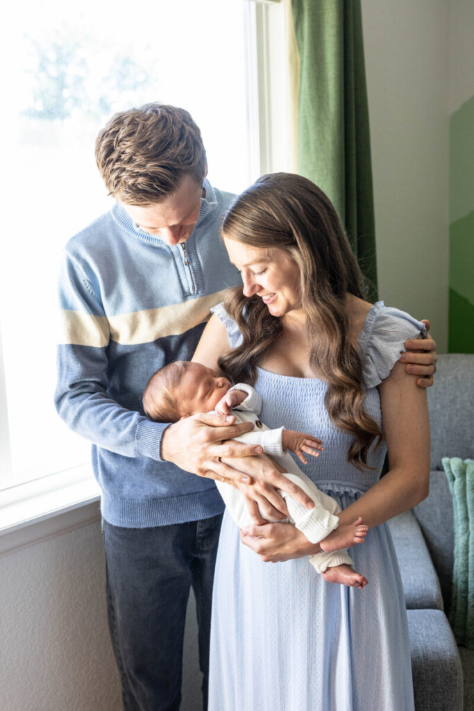 Littleton baby and family photographer in home