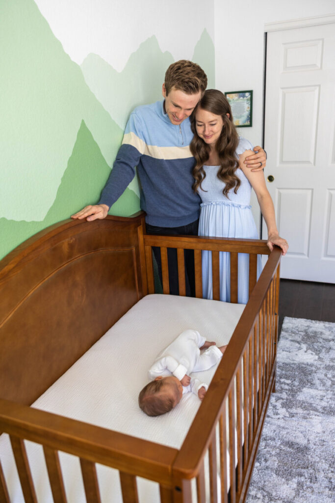 Littleton baby and family photographer in nursery and home
