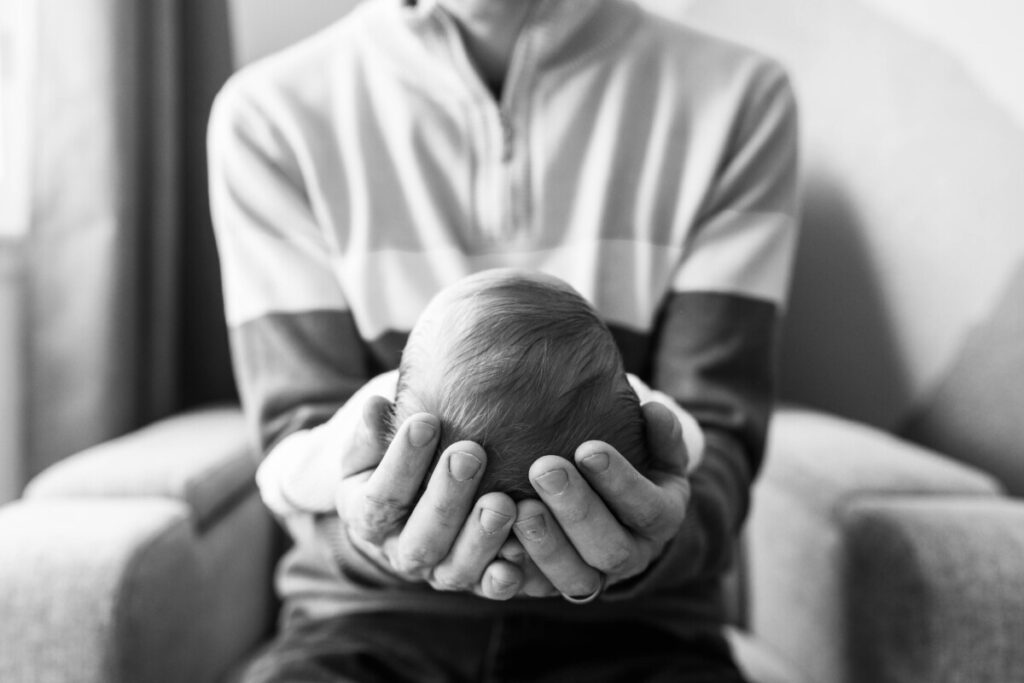 Colorado family and baby photography session in home