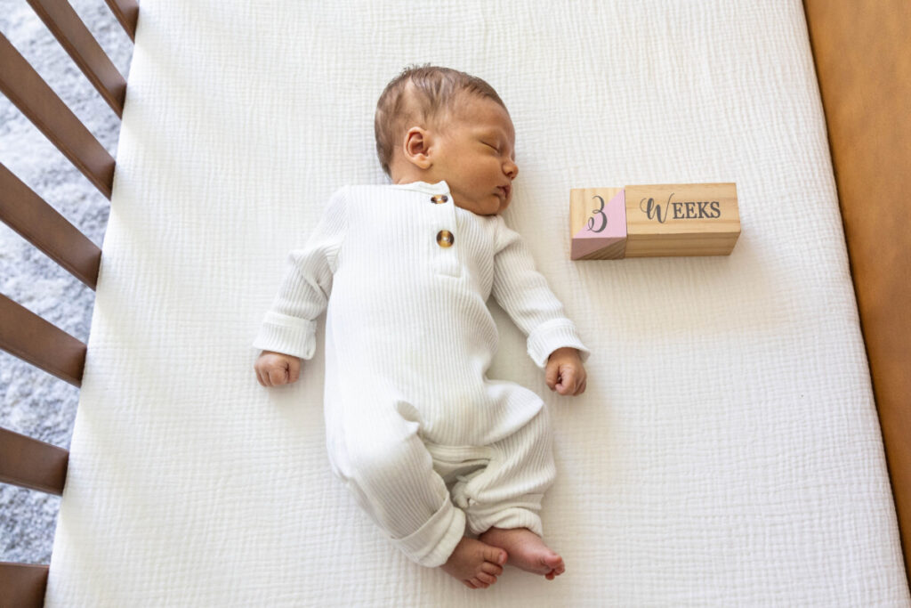 Colorado newborn baby photographer in home and nursery